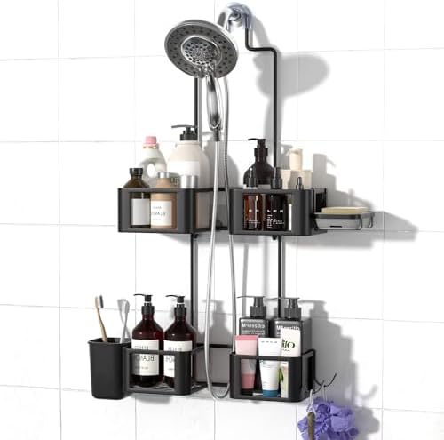 Haging Shower Caddy for Handheld Showerheads, Over Head Shower organizer by Epicano