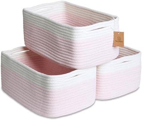 NaturalCozy 13.5”x8.5”x5.5” Rectangle Storage Baskets by NaturalCozy