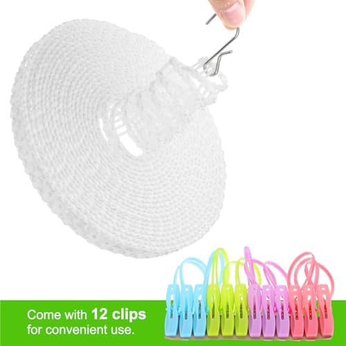 uxcell Windproof Clothesline, 8M 26ft Plastic Non-Slip Clothes Drying Rope - Image 3