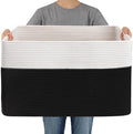 JMvicyroam 65L Large Woven Cotton Rope Blanket Basket by JMvicyroam