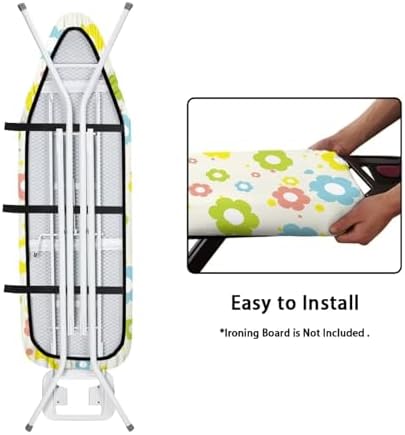 Colorful Hippie Flowers Ironing Board Cover and Pad Soft Fabric Cover - Image 5