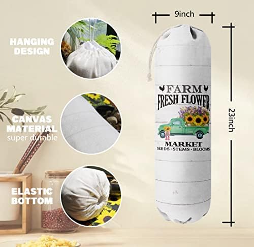 Grocery Bag Holder Organizer, Wall Mount Storage Container Dispenser - Image 3