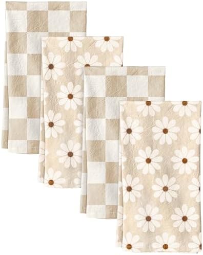 Miss Adola 4 Pack 150GSM Flour Sack Kitchen Towels by MissAdola