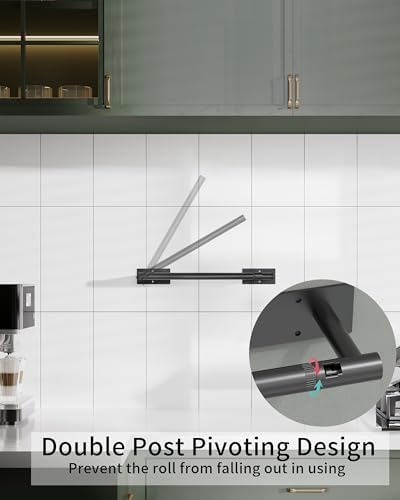 Black Paper Towel Holder Under Cabinet - Image 2