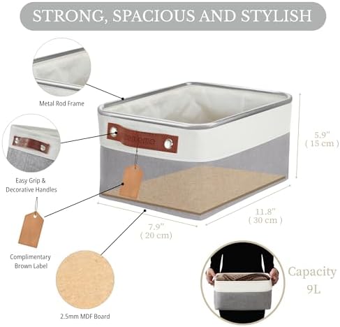 DECOMOMO Small Storage Basket, Closet Storage Bins - Image 3