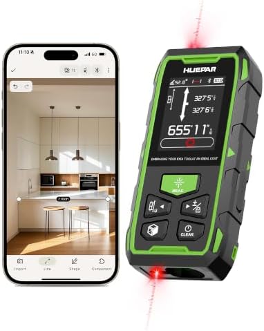 Huepar 2026 Upgraded Dual Laser Distance Meter, Phone App by Huepar