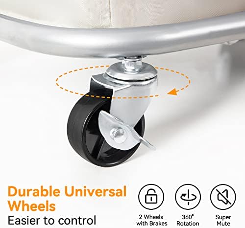 WOWLIVE 100L Rolling Laundry Basket - Image 7