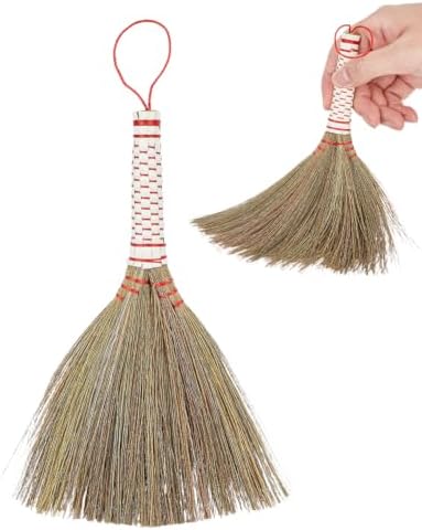 GORGECRAFT 21cm Small Hand Whisk Broom Straw Angled Bristles Whisk Cleaning by GORGECRAFT