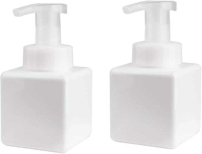 Foaming Soap Dispenser, 9oz Plastic Refillable Pump Bottle, 2 Pack, Shampoo & by UUJOLY