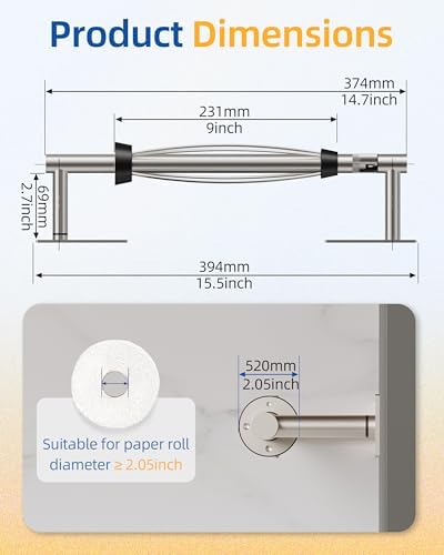 RUACQ Paper Towel Holder Under Cabinet, One Hand Tearing - Image 6