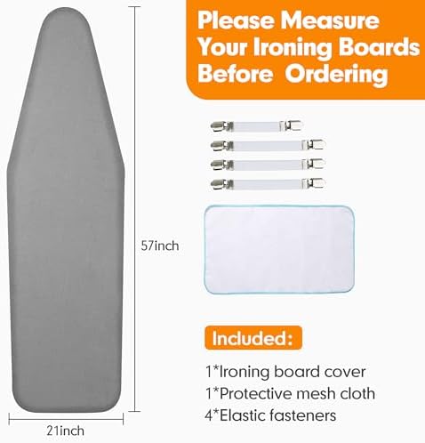 Ironing Board Cover and Pad, 21x57 Extra Large, Scorch Resistant - Image 6