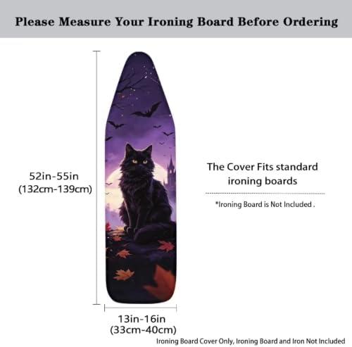 Black Cat Ironing Board Cover, Bat Ironing Board Cover - Image 5