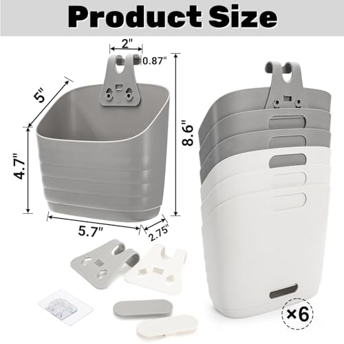 Noamus 6 Pack Plastic Hanging Basket - Image 2