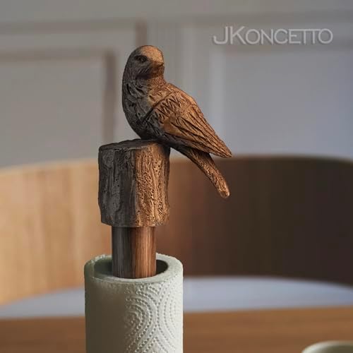 Paper Towel Holder Countertop, Faux Wood Color Paper Towel Stand - Image 7