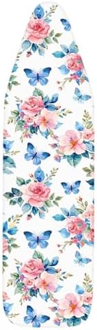 Blue Butterfly Floral Folding Tabletop Ironing Board Cover Standard Size Scorch - Image 7