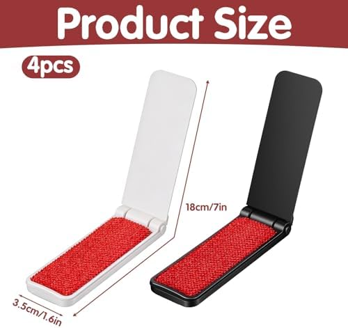 Hecila Foldable Lint Brush for Clothes Portable Lintbrushes Compact Size - Image 2
