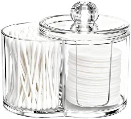 Qtip Holder Dispenser, Dual Compartment Cotton Swab Organizer by Unknown
