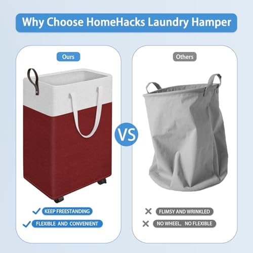 HomeHacks 90L Rolling Laundry Basket - Image 4