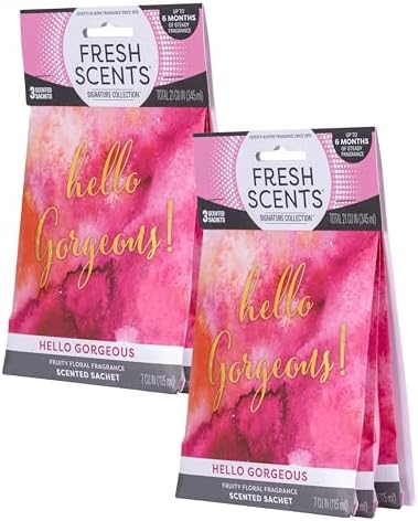 Fresh Scents Hello Gorgeous Scented Sachets 6 Pack by FRESHSCENTS