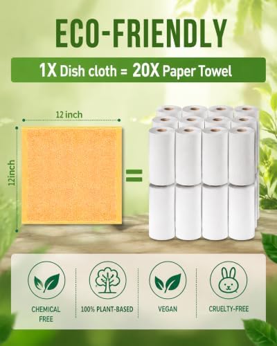 COOLMI Kitchen Dish Cloths, Easy-Rinse Dish Towels - Image 6