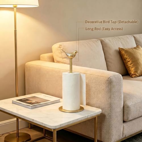 Gold Paper Towel Holder Countertop Brass Papertowel Holder - Image 3