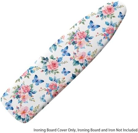 Blue Butterfly Floral Folding Tabletop Ironing Board Cover Standard Size Scorch - Image 6