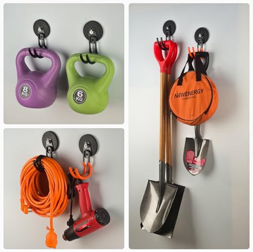MUTUACTOR Updatde Magnetic Hooks, 40lbs 2Packs Strong Magnetic Hooks Heavy Duty - Image 2