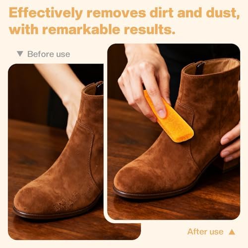 2 Pcs Suede Shoe Brush Nubuck Leather Cleaner Shoes Shine Dauber Crepe - Image 4