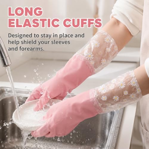 Dishwashing Cleaning Gloves Waterproof Tear-Resistant Household Rubber Cleaning - Image 5