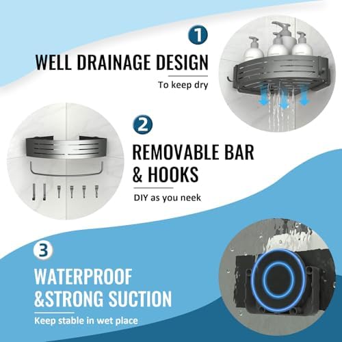 Onemake Corner Shower Caddy - Image 4