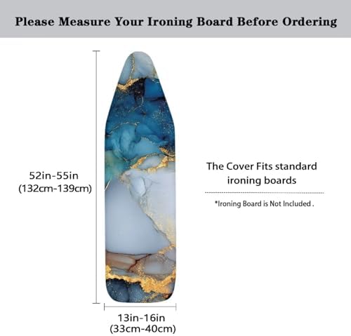 Blue Marble Ironing Board Cover Iron Pad Covers Resist Scorching and Staining - Image 5