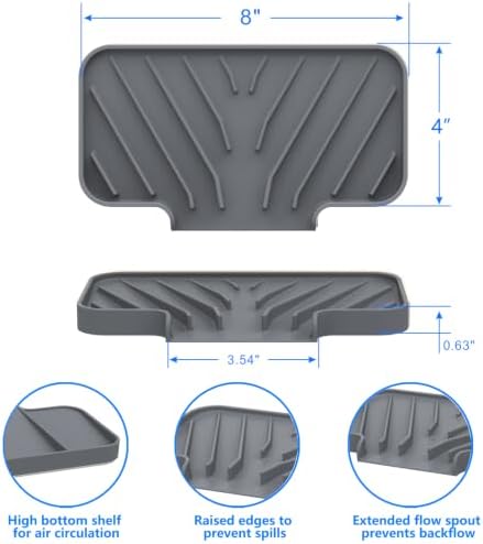 Sponge Holder for Kitchen Sink, Dish Sponge Holder Soap Tray - Image 3