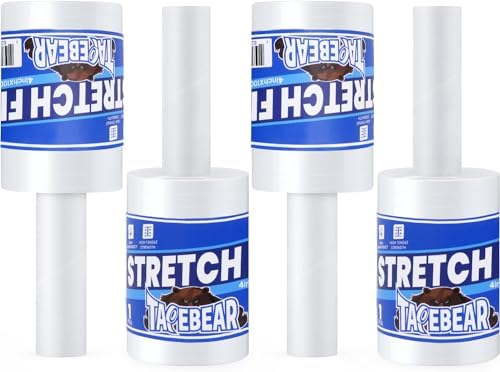 TAPEBEAR Stretch Wrap Film 4" x 1000Ft Shrink Wrap Roll by TAPEBEAR