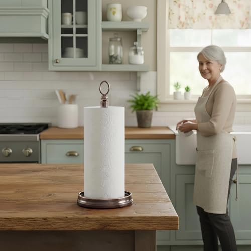 KASUNTO Paper Towel Holder Countertop Standing Paper Roll Holder, Paper Towel - Image 5