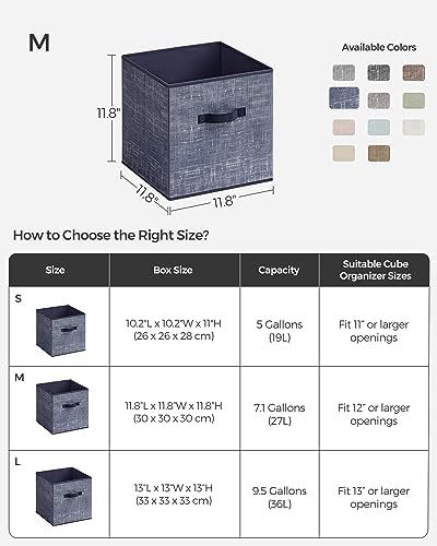 SONGMICS Storage Cubes, 11.8-Inch Foldable Closet Organizers - Image 4