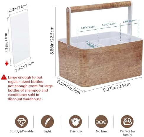 BYUNER Shower Caddy Portable for College: Devided Bathroom Caddy Shower Basket - Image 2