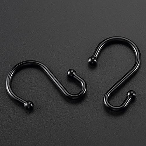 Metal Shower Curtain Hooks, Rust Proof Shower Curtain Rings, S Shaped - Image 4