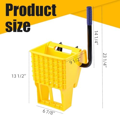 Sasylvia Yellow Mop Wringer Replacement Down Press Mop Bucket Wringer - Image 2