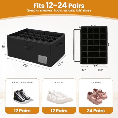 Shoe Organizer for Closet, Foldable Box - Image 3