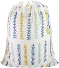 Thick Canvas Laundry Bag with Handles & Drawstring 30"Wx35"H, L+ Fishbone by CALACH