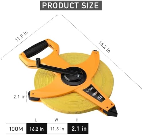 LAND 300FT/91M Heavy Duty Fiberglass Tape Measure - Image 2