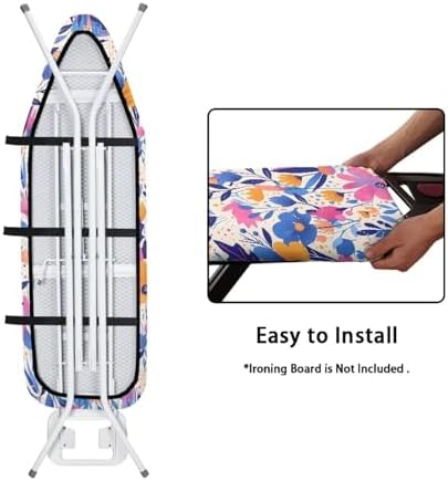 Cartoon Flower Field Easy Installation 15x54 Ironing Board Cover, Minimalist - Image 4