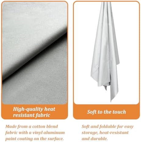 59" x 2 Yards Silver Thermal Heat-Resistant Fabric by The Yard - Image 3