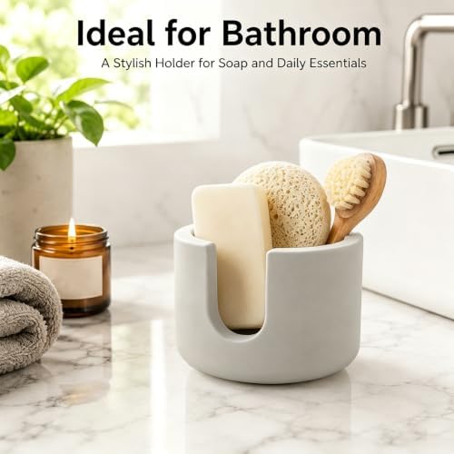 Diatomite Stone Sponge Holder, Compact Sponge Caddy - Image 6