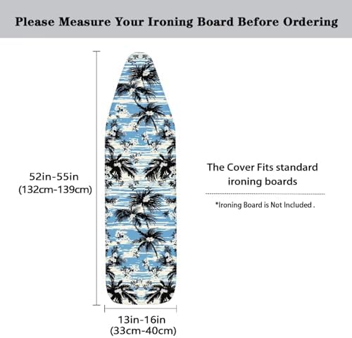 Blue Palm Ironing Board Covers Standard Stylish Washable Ironing Board - Image 5