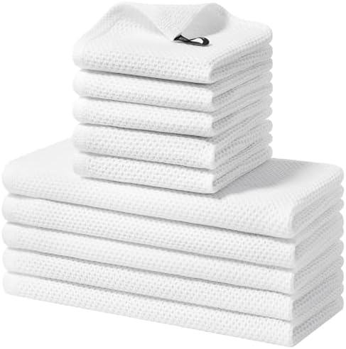 Homaxy 10 Pack 100% Cotton Kitchen Towels and Dishcloths Set by Homaxy