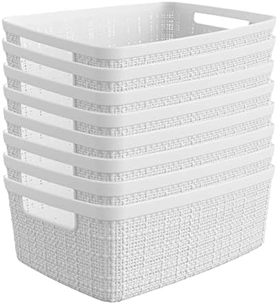 Curver Set of 8 Small 4.5L Jute Decorative Plastic Organization and Storage by Unknown