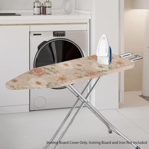 Floral Print Ironing Board Cover, Stretch Scorch Resistant Padding Elastic Edge - Image 2