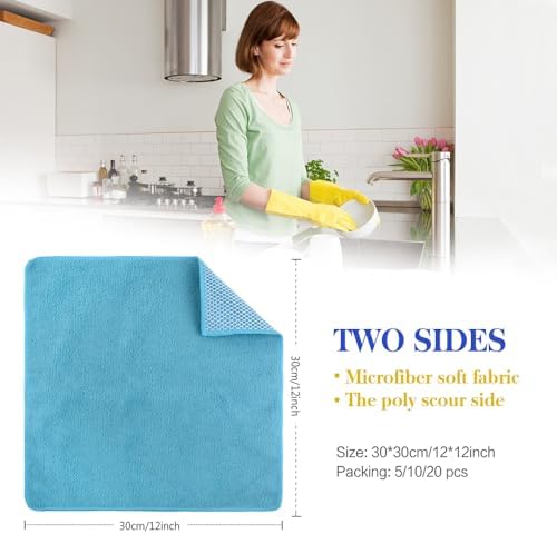 SINLAND Dish Cloth for Washing Dishes Kitchen Washcloth Cleaning Cloth - Image 2
