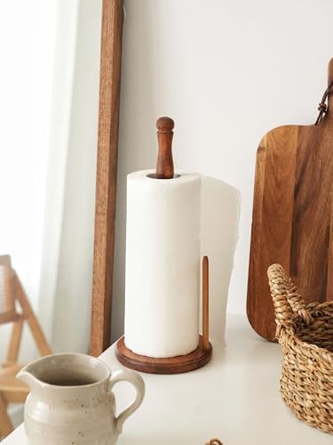 Wood Paper Towel Holder, Vintage Wooden Countertop Paper Towel Holders - Image 6